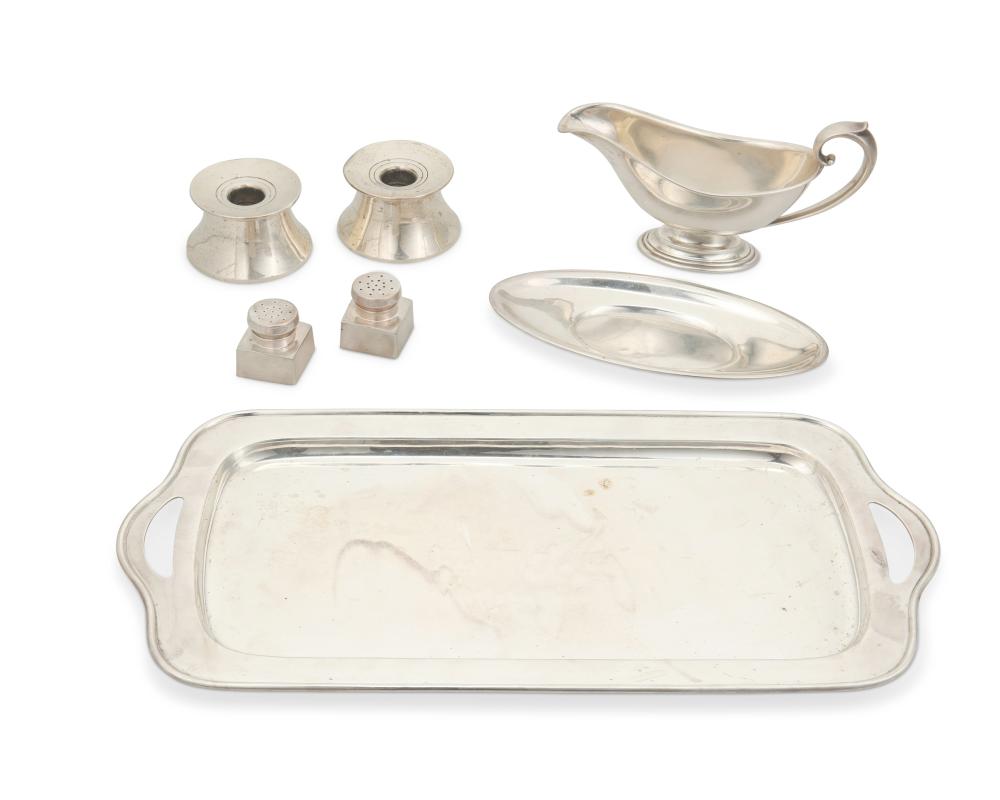 A GROUP OF STERLING SILVER TABLE