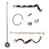 A GROUP OF STERLING SILVER JEW