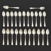 A GROUP OF STERLING TEASPOONS