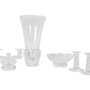 A Group of Steuben Glass Articles