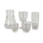 A GROUP OF STEUBEN GLASS STEMW