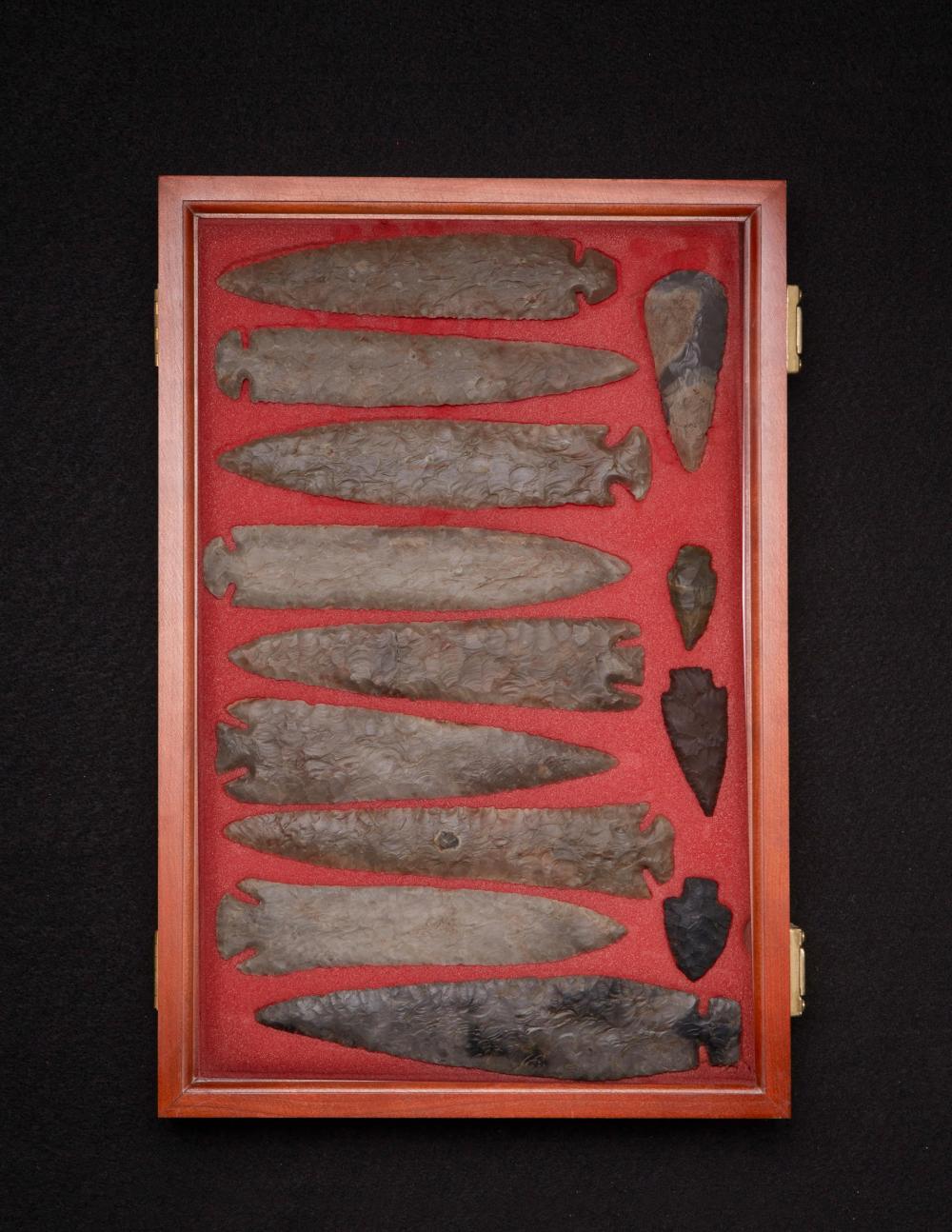 A GROUP OF STONE POINTSA group of