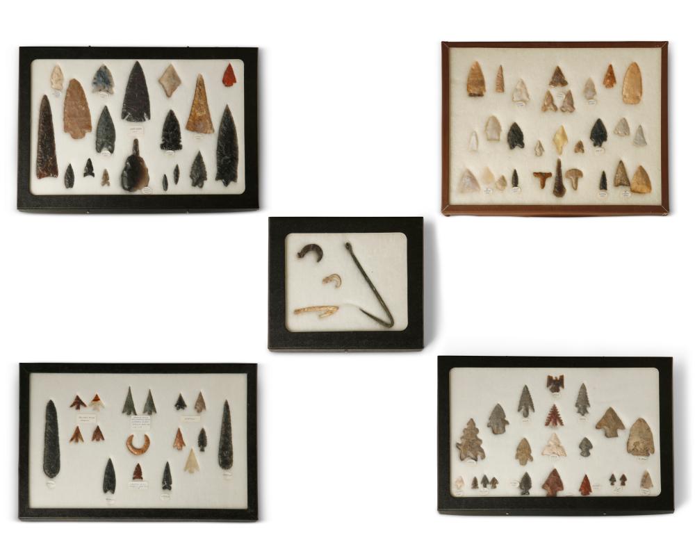 A GROUP OF STONE POINTSA group of