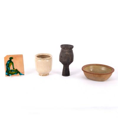 A group of studio ceramics