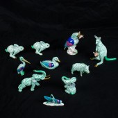 A GROUP OF TEN HEREND ANIMALS