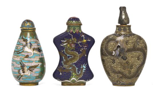 * A Group of Three Cloisonne