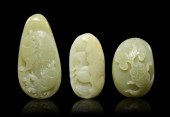 A Group of Three Carved Jade P