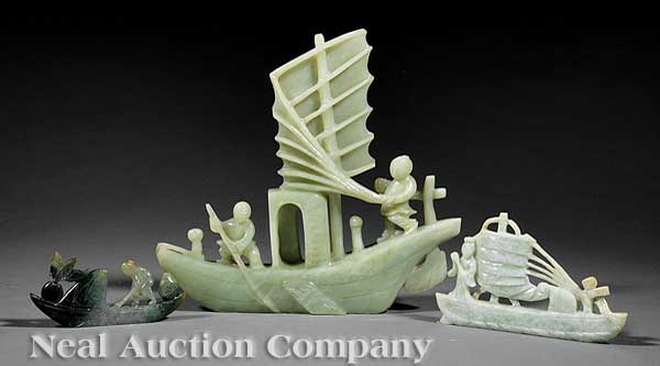 A Group of Three Chinese Carved