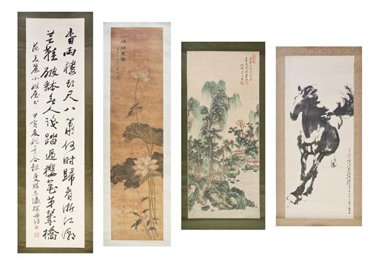 A Group of Three Chinese Scroll