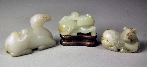 A group of three Chinese carved