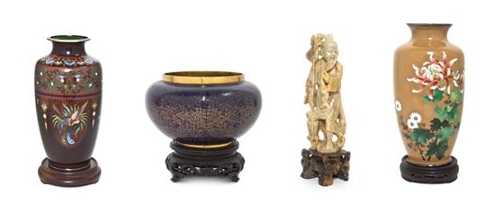 A Group of Three Cloisonne Vases
