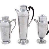 A Group of Three Cocktail Shak