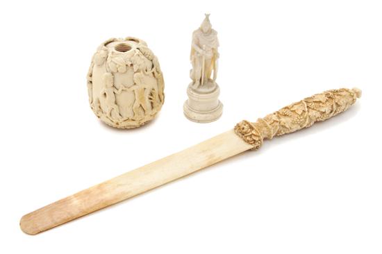 A Group of Three European Carved