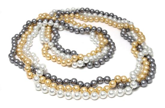 A Group of Three Faux Pearl