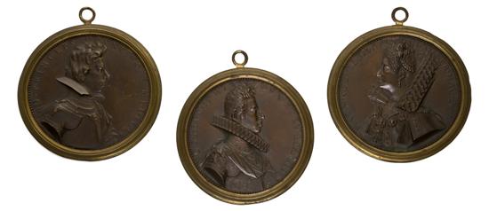 A Group of Three Framed Bronze