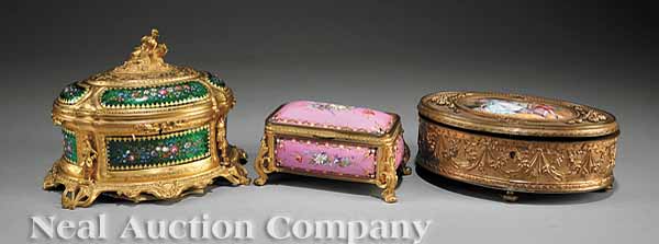 A Group of Three French Gilt and