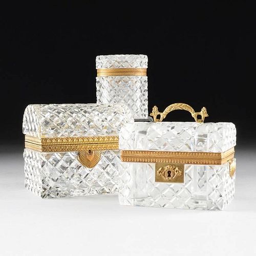 A GROUP OF THREE FRENCH GILT