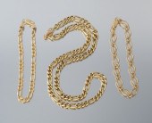 A Group of Three Gold Chain Je