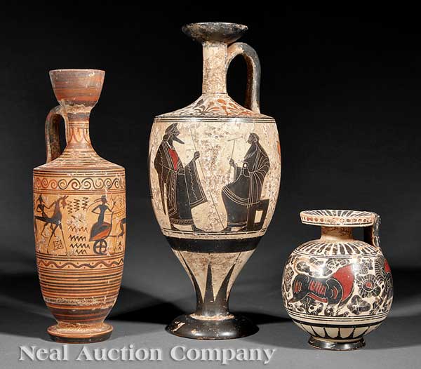 A Group of Three Grand Tour Ceramic