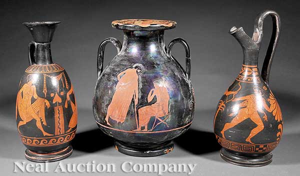 A Group of Three Grand Tour Ceramic