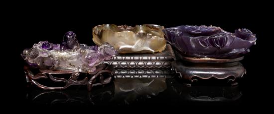 A Group of Three Hardstone