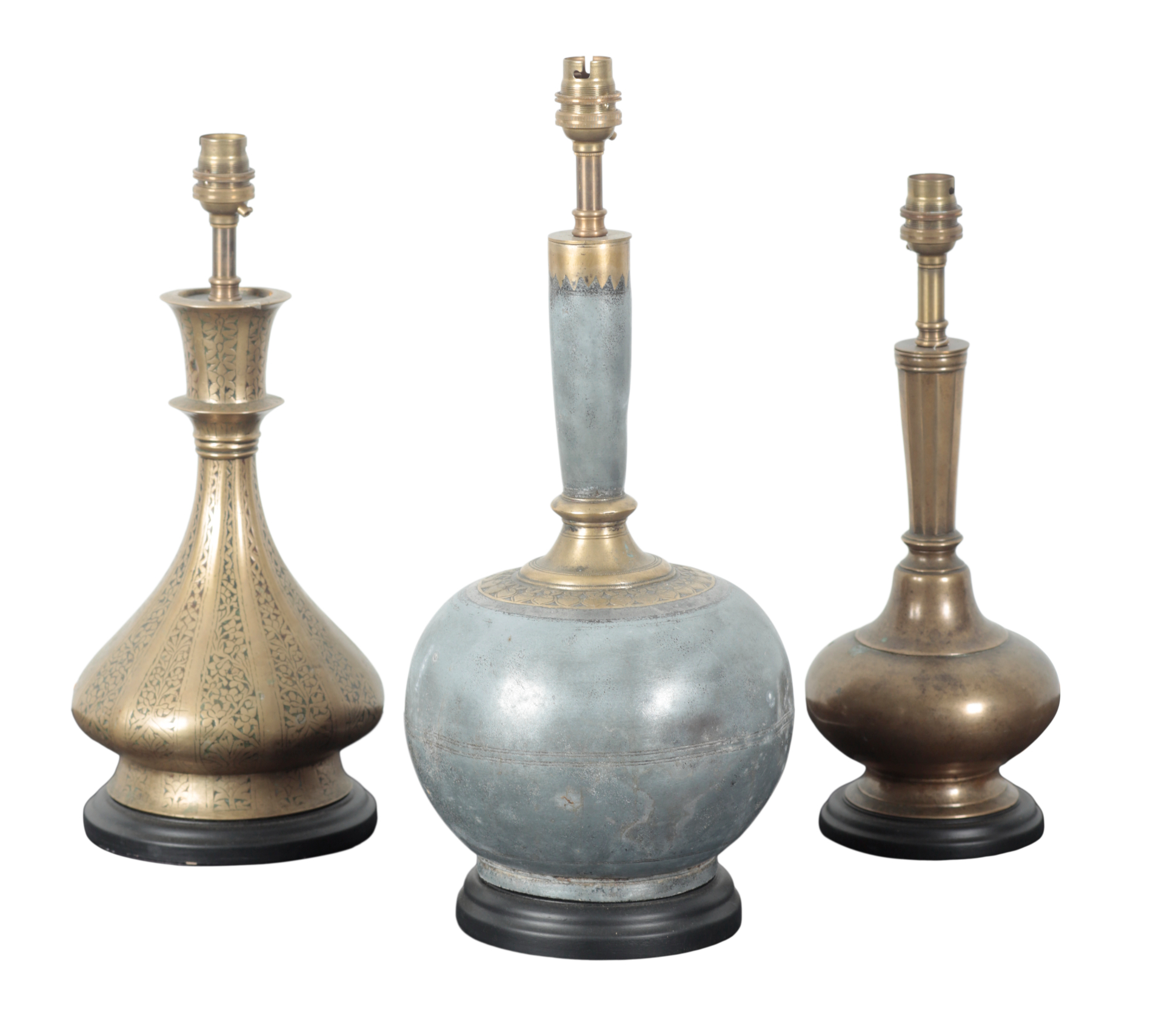 A GROUP OF THREE INDO PERISAN LAMPS