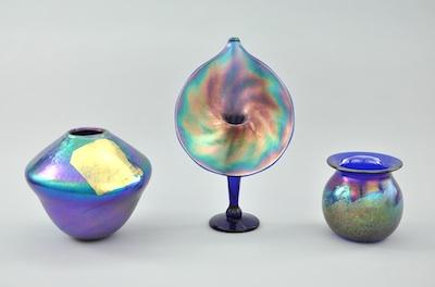 A Group of Three Iridescent Art