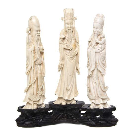 A Group of Three Ivory Carvings