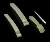 A Group of Three Jade Hairpins