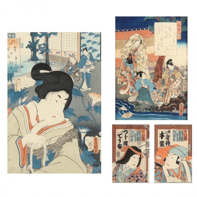 A GROUP OF THREE JAPANESE WOODBLOCK