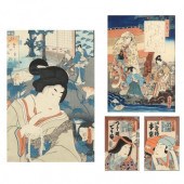A GROUP OF THREE JAPANESE WOOD