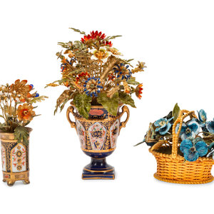 A Group of Three Porcelain and