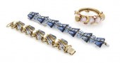 A Group of Three Retro Bracele