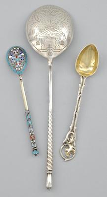 A Group of Three Russian Silver