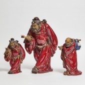 A Group of Three Shiwan Potter