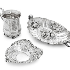 A Group of Three Silver Table