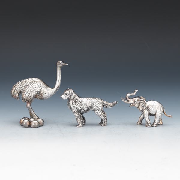 A GROUP OF THREE STERLING SILVER