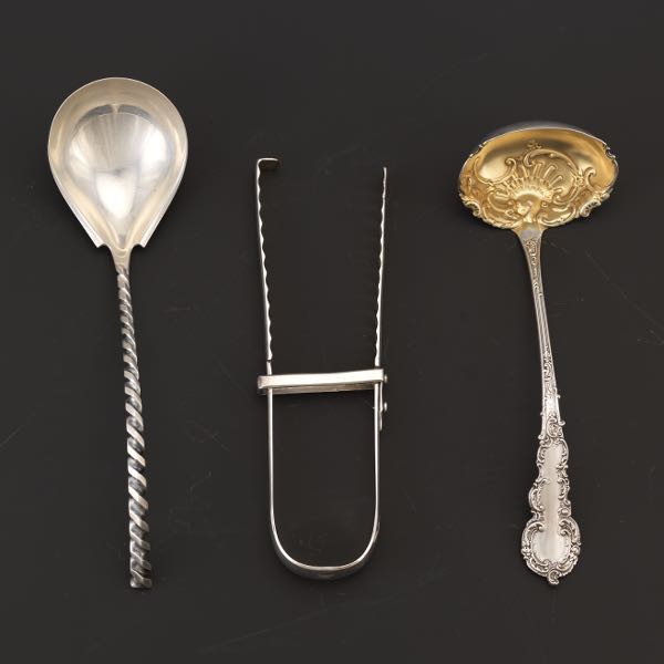 A GROUP OF THREE STERLING SILVER