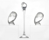 A GROUP OF THREE STEUBEN GLASS