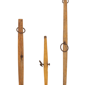 A Group of Three Wood and Iron