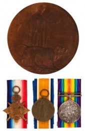 A group of three World War I m