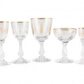 A Group of Tiffin Crystal Stem