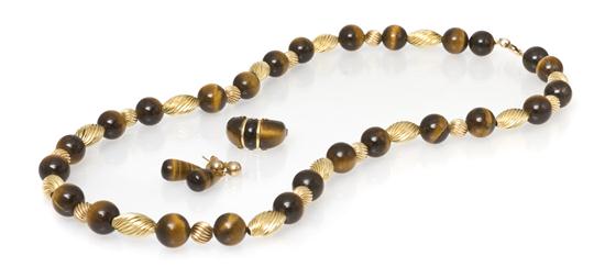 A Group of Tigerseye Quartz Jewelry