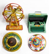 A GROUP OF TIN-LITHO TOYS AND
