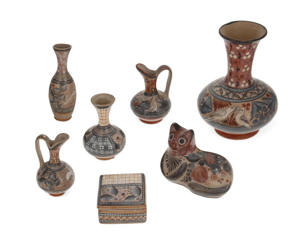 A GROUP OF TONALá BRUñIDO POTTERY