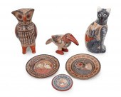 A GROUP OF TONALá POTTERY ITEM