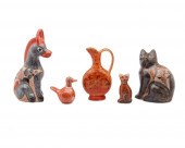 A GROUP OF TONALá POTTERY ITEM