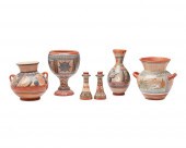 A GROUP OF TONALá POTTERY ITEM