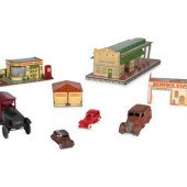 A Group of Toy Service Station
