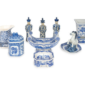 A Group of Transfer-Printed Blue